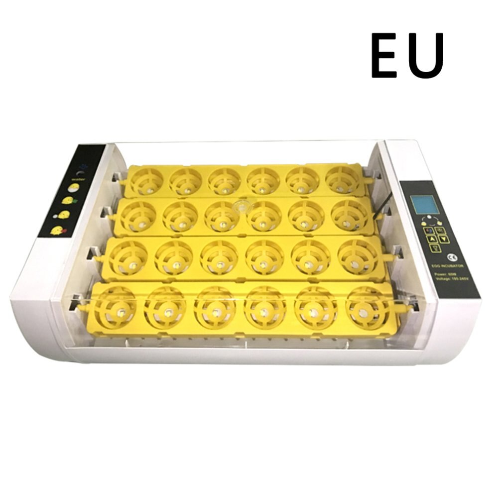 Upgraded version 24 Eggs Automatic incubator with illuminated egg function neutral and no logo Digital Turning: EU