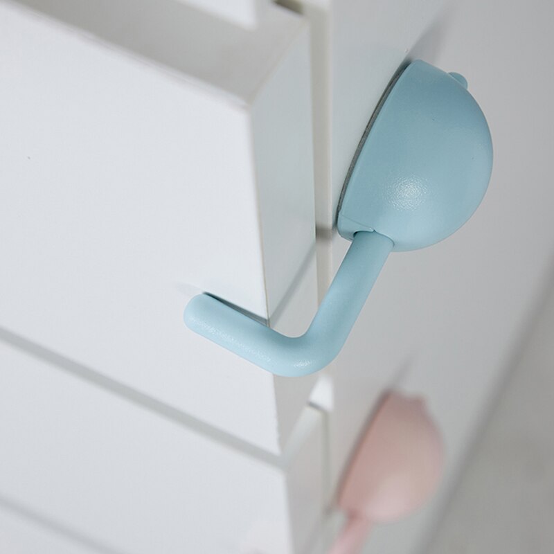 Kids Safety Lock Baby Anti-opening Anti-pinching Cabinet Lock Baby Sliding Door Protection Solid Color Drawer Locks Safety Lock