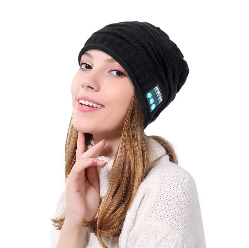 Bluetooth musik strik beanie hat trådløs smart varm cap headset højttaler med mikrofon  x85
