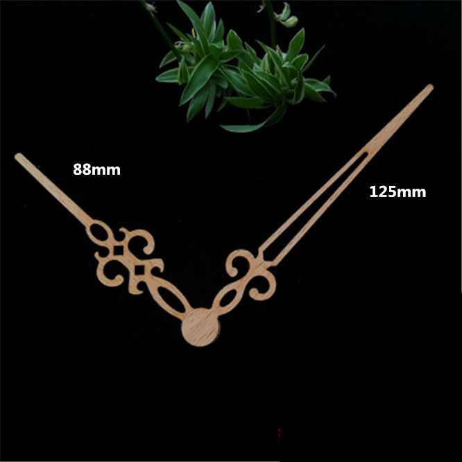 1 set Beech Wooden Clock hands DIY Wall Clock Watch Parts Repair Accessories Tools Metal Clock pointers Home Decor