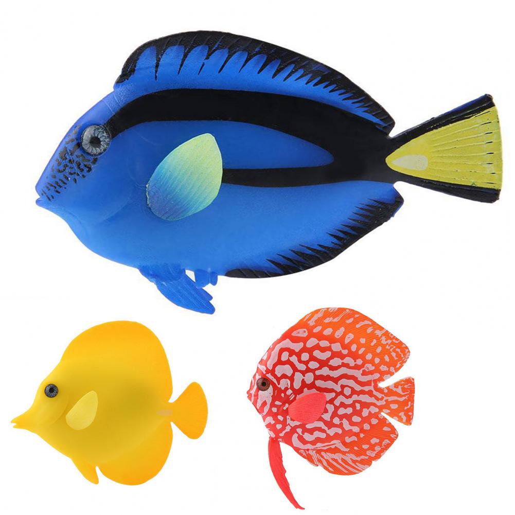 Artificial Fish Simulation Floating Faux Clownfish Fish Tank Decor Supplies for Aquarium