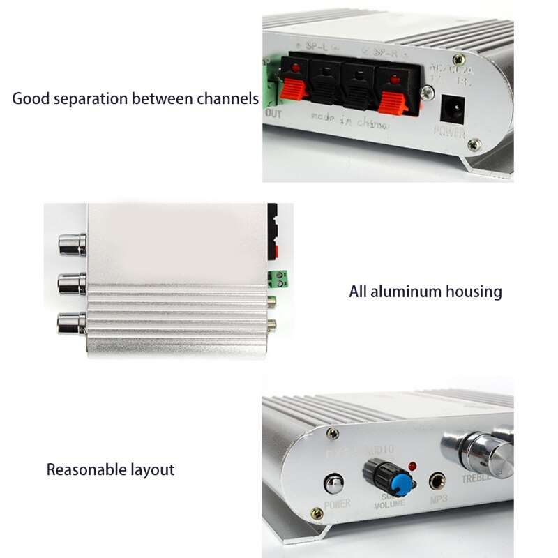 K1kf dx -210 auto-hifi-kanalverstärker mit subwoofer , 2.1ch 12v 210w audio-leistungsverstärker,  mp3 stereo-audio-lautsprecher