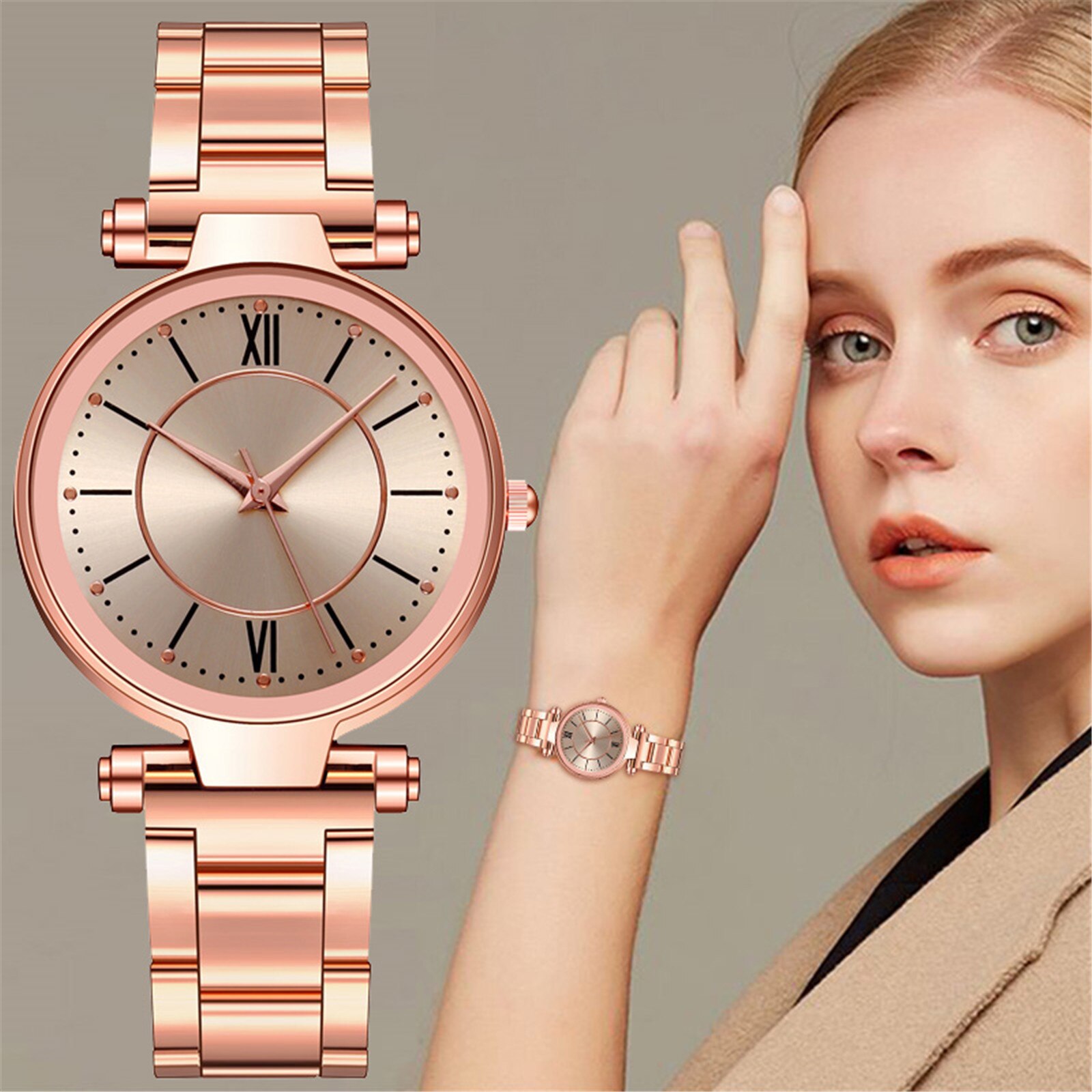Vrouw Horloges Casual Quartz Roestvrij Stalen Band Marmer Band Horloge Dames Analoge Horloge Vrouw Horloges Casual Quartz Roestvrij Stalen Band Marmer Band Horloge Dames Analoge Horloge