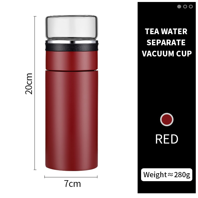 Guang yi termosflaske te filter med te adskillelse filter infusions termos krus vakuum kolbe flaske forretningsmand 550ml
