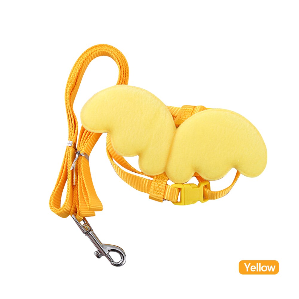 Correa transpirable para gatos, conejos, patos y aves de corral, arnés para mascotas con entrenamiento a juego para caminar, ganso y pato: Yellow-XS