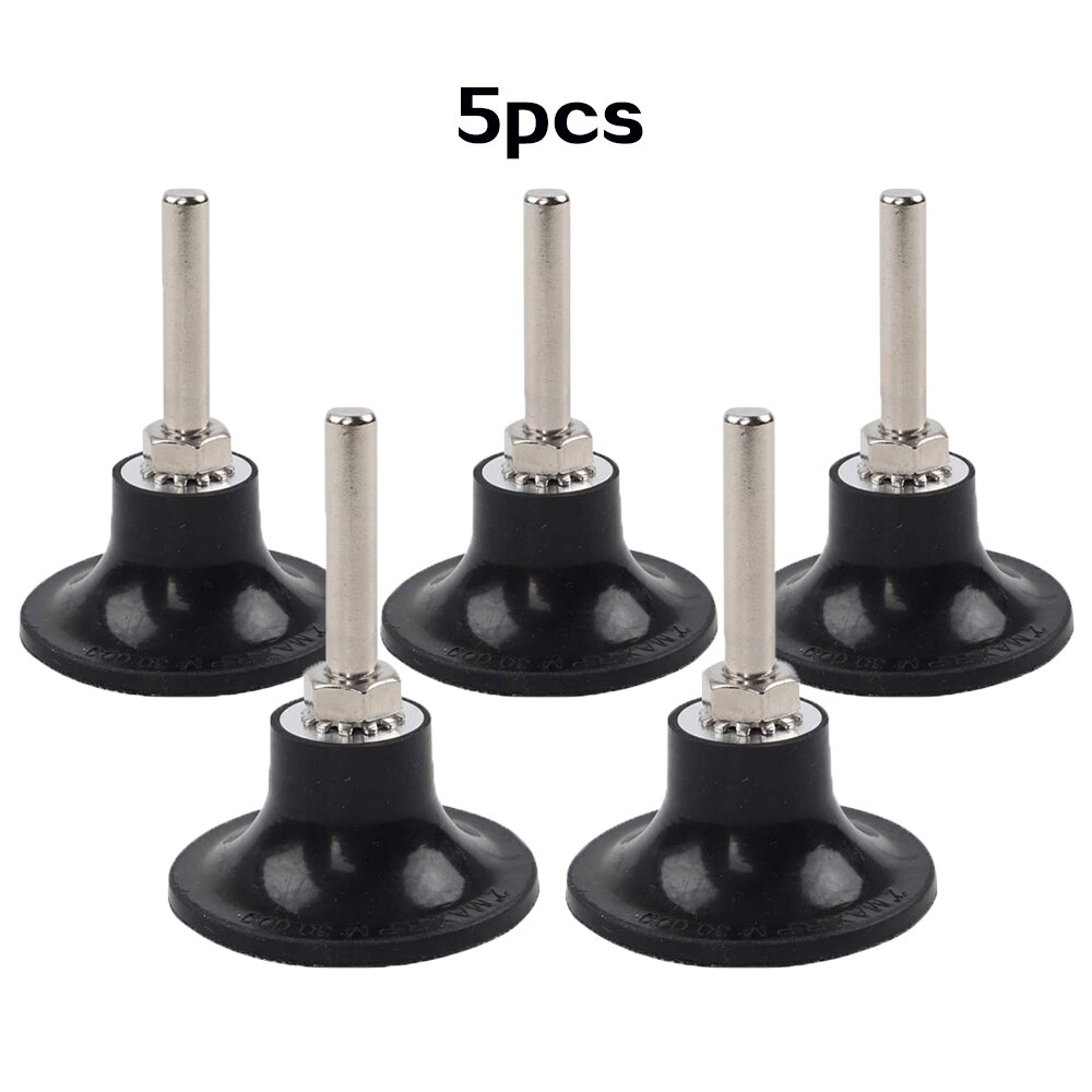 Roloc-almohadilla de respaldo para discos, soporte de disco de lijado rotativo de bloqueo de vástago de 2 pulgadas, 1/4 "y 6mm, adaptador de cambio rápido, 5 piezas