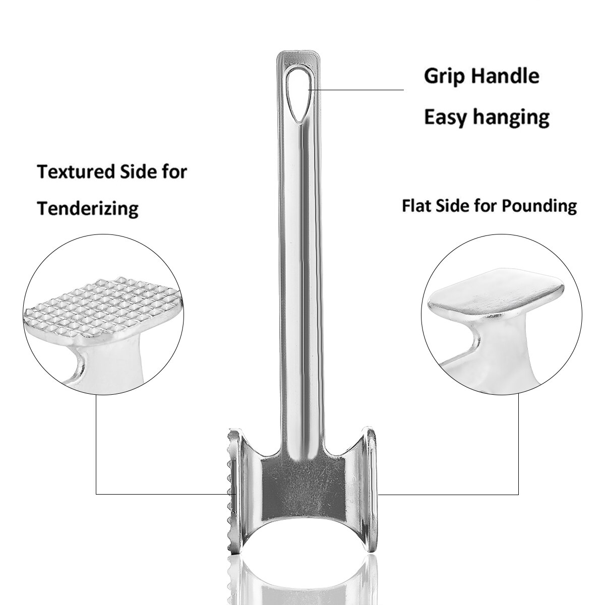 Thuis Enkele Side Hamer Aluminiumlegering Steak Hamer Grenen Vlees Hamer Karbonade Hamer Enkelzijdig Karbonade Hamer