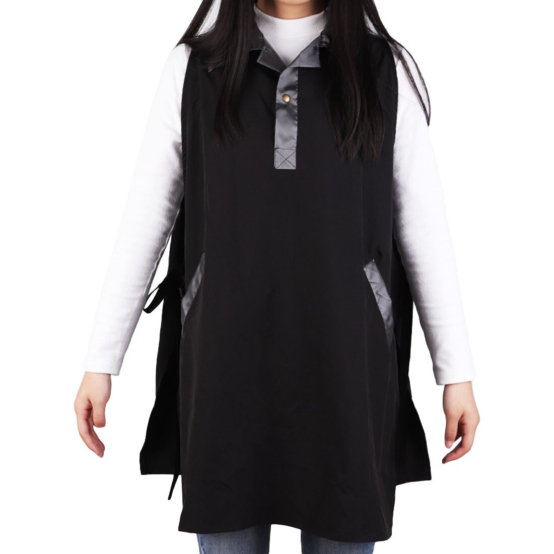 Black Apron Manicure Hairdressing work clothes Technician's Uniform 1pcs Waterproof Salon Barber Shop Hair Salon Tea Cafe
