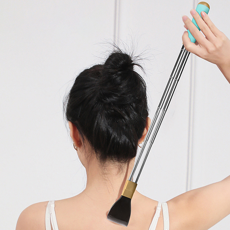 Gratte-dos télescopique Portable rétractable en acier inoxydable, outil de Massage des démangeaisons, grattoir Double pôle réglable,