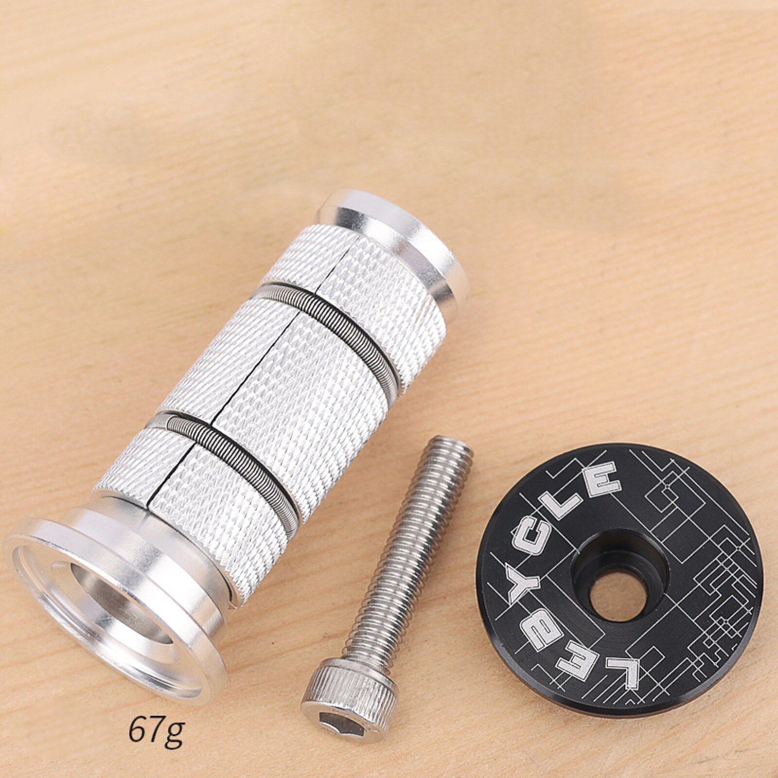 Deluxe Bike Headset Expander Top Cap Ster Moer Plug Bolt Extra Lange Fiets Stuurpen Uitbreiden Moer Bout Voor 25.4/28.6Mm Vorken: Expander Black  