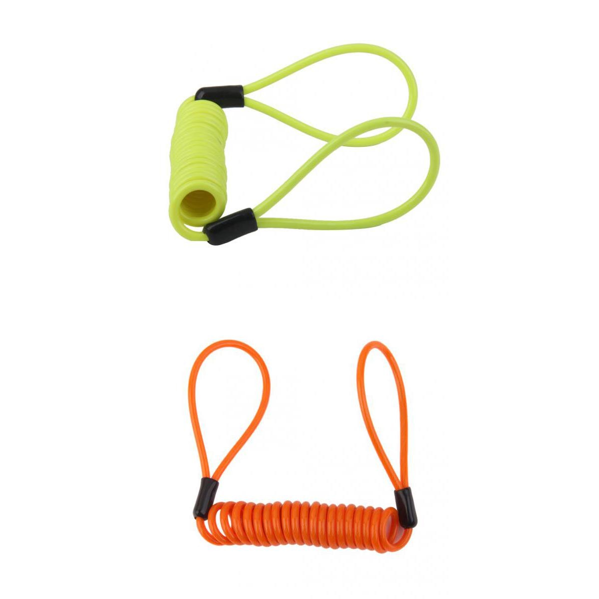 Cordón de seguridad, bobina de resorte, Cable de recordatorio de bloqueo de freno de disco, 2 uds.