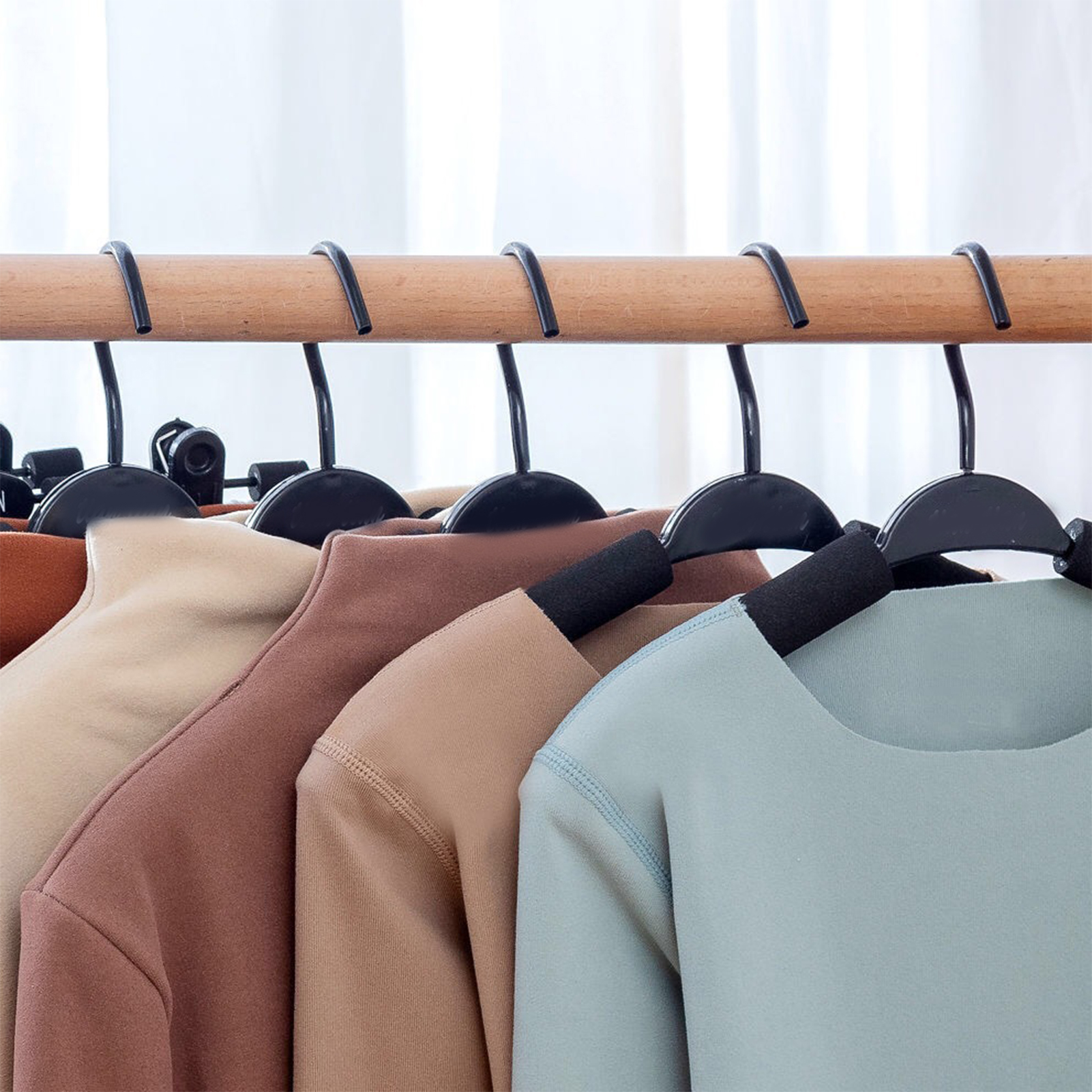 Cintres en Mousse pour Vêtements, Supports d'Affichage Pliables et Flexibles à Utiliser pour Veste de Face Fj, 10 Pièces