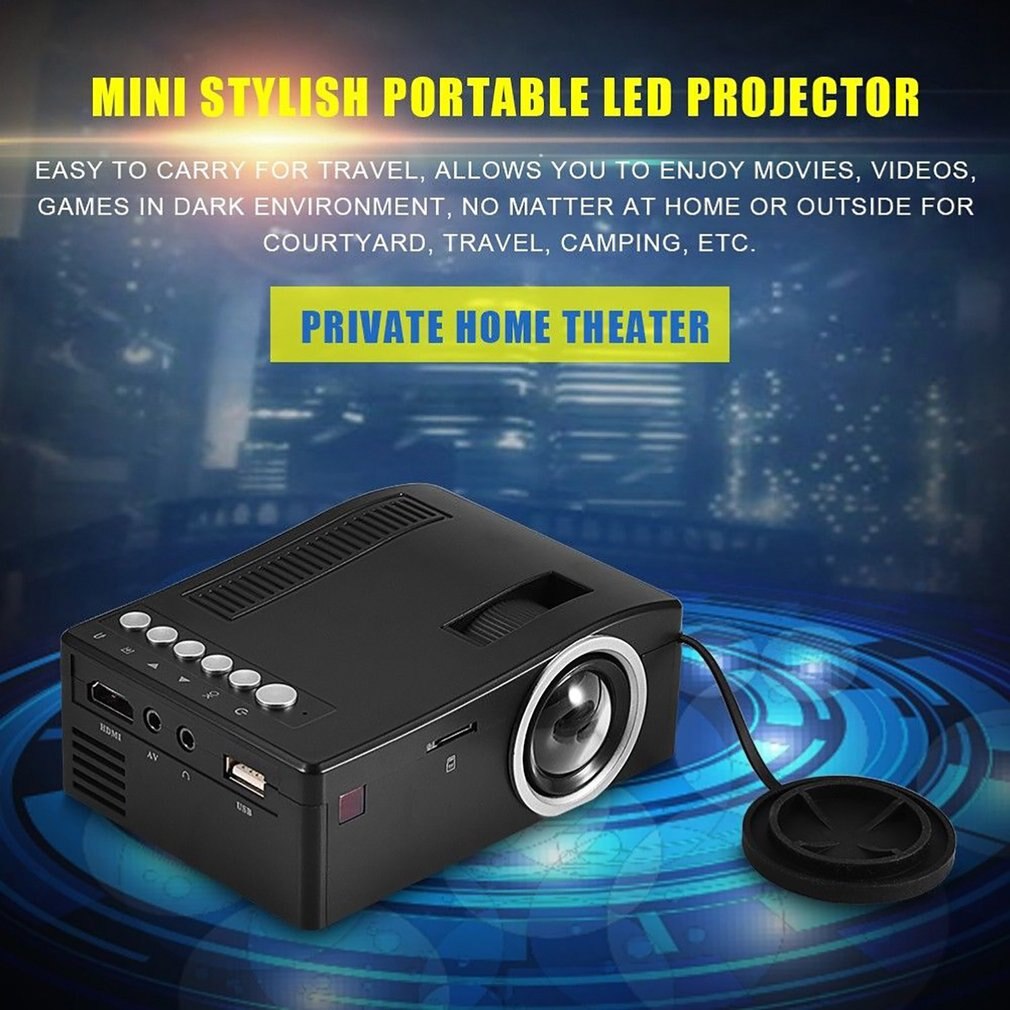 T16 Mini Portable Wired LED LCD Projector Display Home Theater Cinema HD 1080p Proyector HDMI USB AV VGA Media pocket beamer