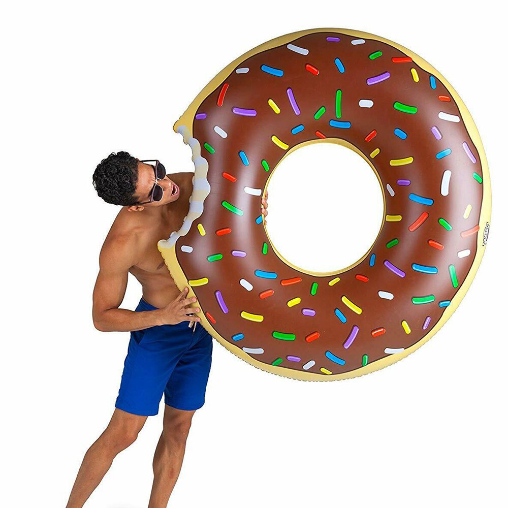 Simning ring barn färgglada munk tjockare pool flyta sommar utomhus simma strand pool fest söta vuxna barn munk simning ringar