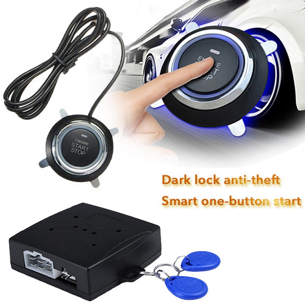 12V Stop Button Engine Push Start Button Car Alarm System RFID Hidden Lock Keyless System Button Tactile Buttons