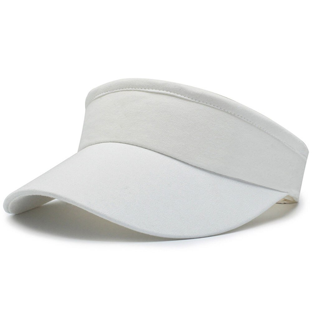 Outdoor Sports Running Hat Sun Cap Wide Brim UV Protecting Summer Beach Sun Caps XD88: White