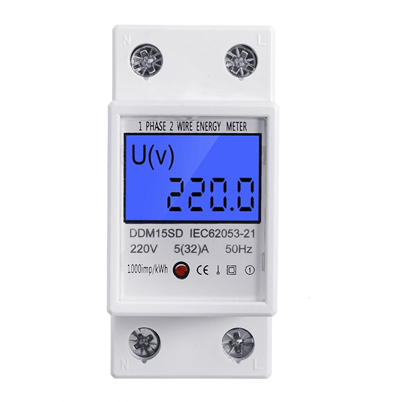 Energy Meter KWH-Watt Electric Meter 1 Phase Approved For DIN rail 5 (32) A 230V Single Phase Din Rail KWH Watt Energy Meter