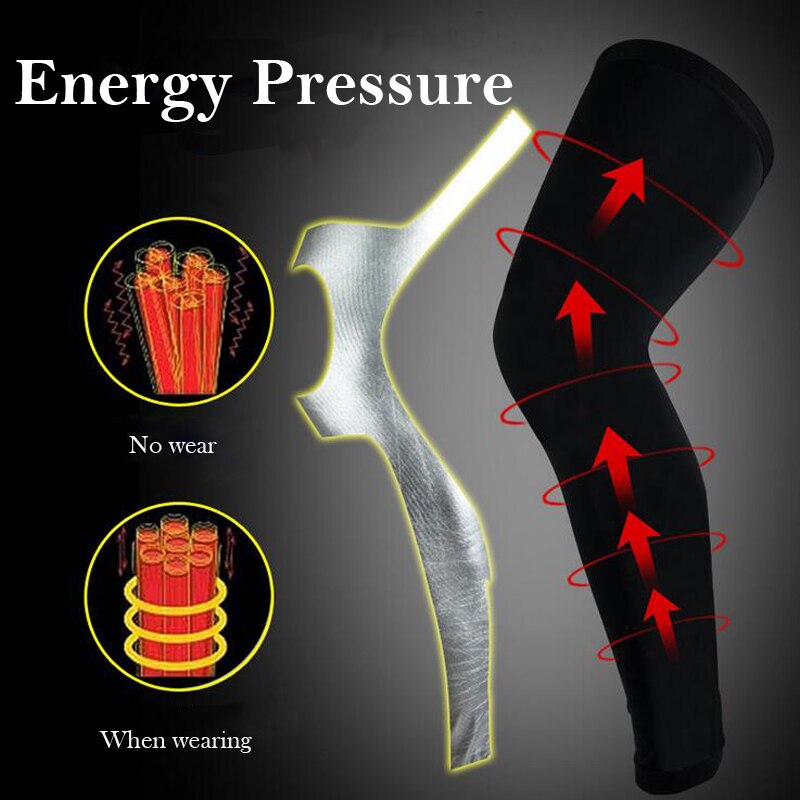 Mænd kvinder kompression fodbold basketball benærmer fitness løbeleggings tights sport fodbold benbeskytter cykling benvarmere