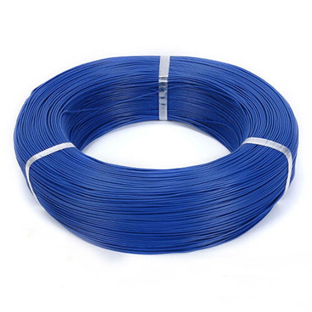 2 størrelser 5/10 meter super fleksibelt 26 awg pvc isoleret ledning elektrisk kabel, ledet kabel, diy tilslut 10 farver vælg: Blå / 5m