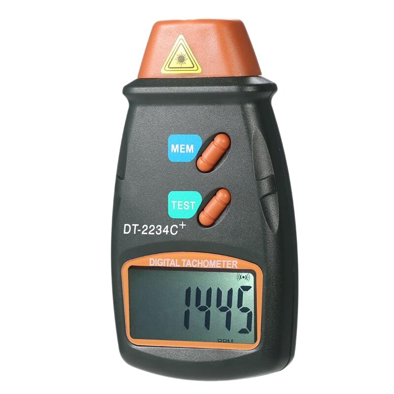 Tachymètre Numérique DT-2234C - Mesure 2.5RPM à 99,999RPM - Portable Avec Capteur Photo - Sac Inclus