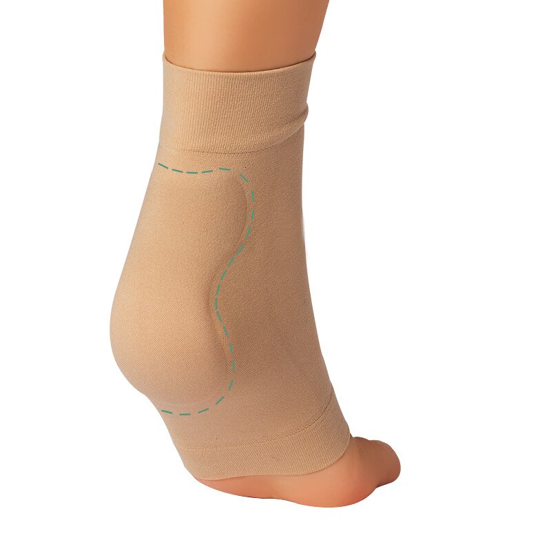 1 par botas de sapato macio elástico silicone gel bandagem manga de náilon calcanhar proteger suporte para patinação no gelo equitação respirável