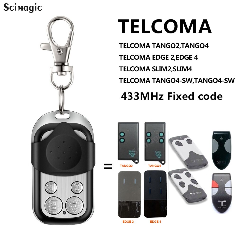 TELCOMA TANGO2-SW / TELCOMA TANGO4-SW Remote control duplicator 433.92MHz garage door gate remote command Fixed code
