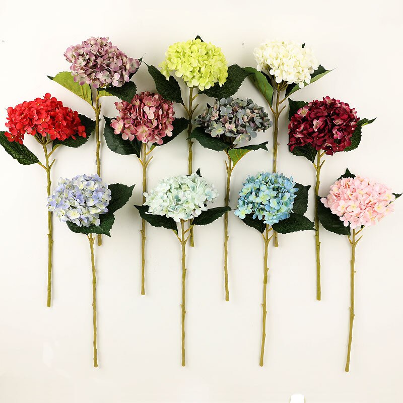 Artificial Silk Hydrangea Wedding Decoration Holding Flowers Single Hydrangea Flower Arrangement Accessories Diy Christmas Home