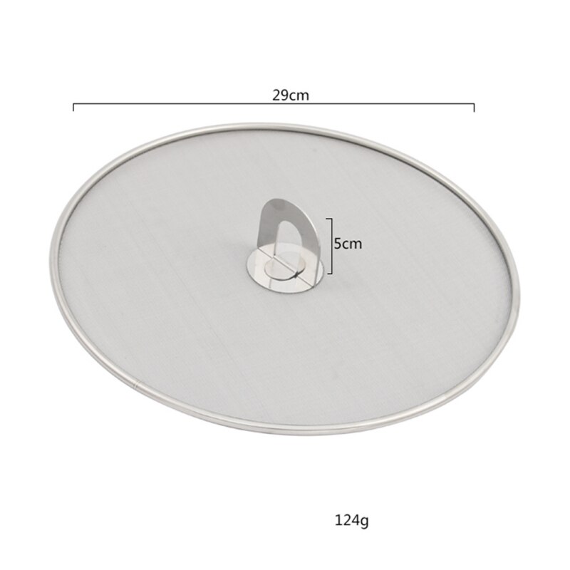 25/29/33 Cm Rvs Ploetert Screen Mesh Pot Deksel Deksel Zilver Olie Koekenpan Deksel Koken gereedschap Keuken Accessoires 1 Unit