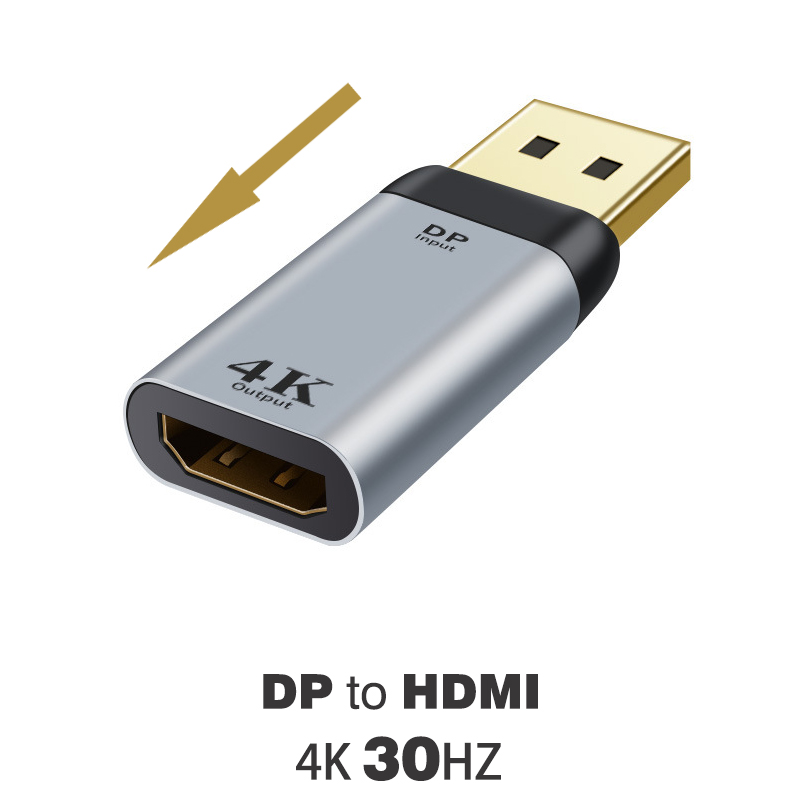 DP1.4 naar HDMI2.1 Kabel mini DP 1.2 naar HDMI 2.0 Video Adapter 4K @ 60Hz 8K @ 60Hz DisplayPort Adapter Voor PC Laptop Projector Monitor: YELLOW