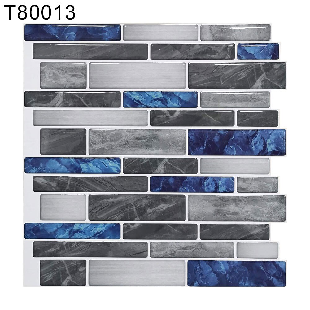 Mosaiikki itseliimautuva laatta backsplash seinätarra vinyyli kylpyhuone keittiö kodin sisustus tee itse vedenpitävä öljynkestävä: T80013