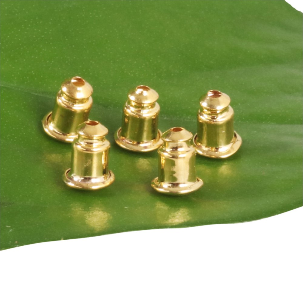 10Pcs/Lot 925 Silver 8K Gold Copper Flower Earring Backs For Earrings Jewelry Hypoallergenic Replacement Secure Earring Lifters