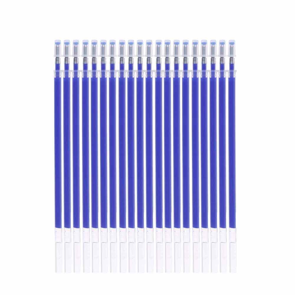 20pcs/Lot Heat Erasable Pen Refill High Temperature Disappearing Fabric Marker Pen For Clothing Leather Mark Sewing Tools: 20pcs Blue