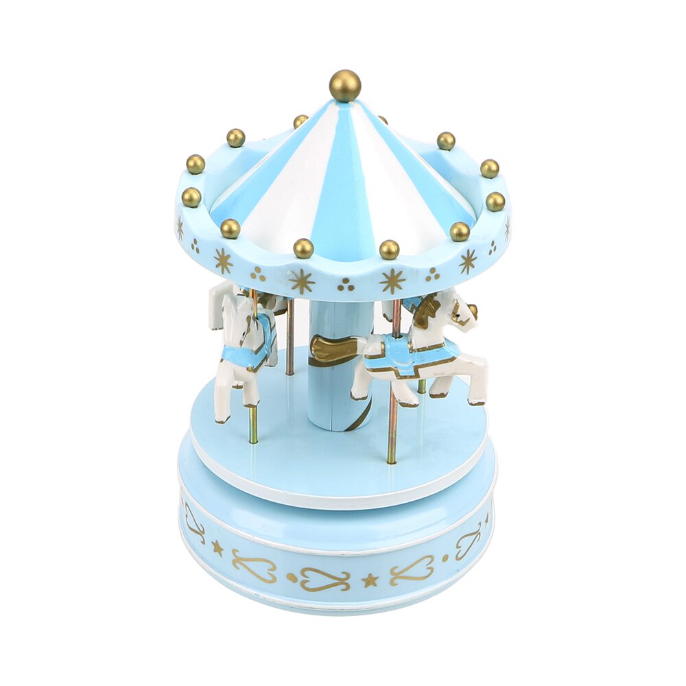 Boîtes à musique carrousel, de noël, de mariage, d'anniversaire, de manège, jouet pour enfant: ligh blue 11
