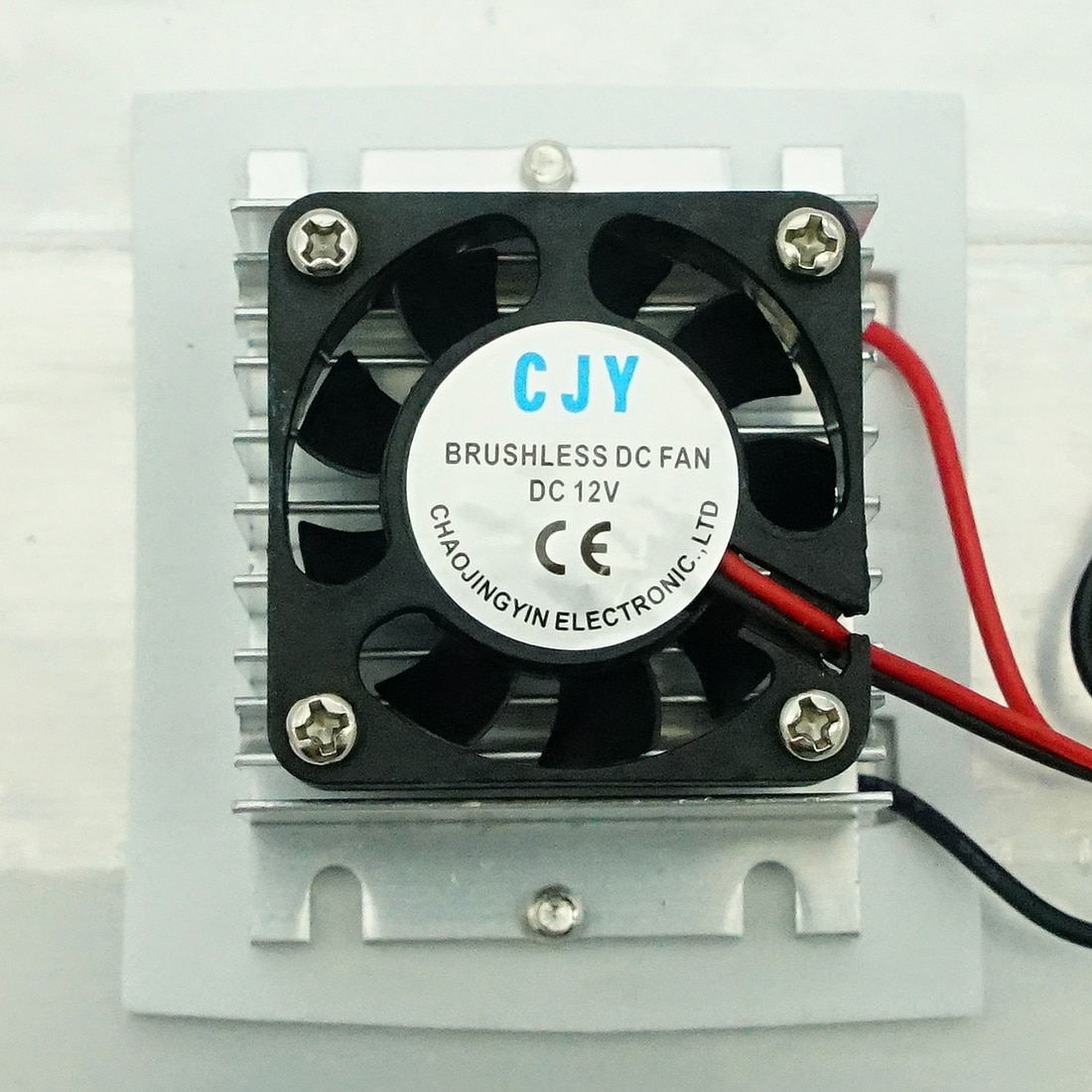 Diy termoelektrisk peltier kjøleradiator halvleder kjølesystem sett kjøler ledningsmodul vifte - sølv + svart