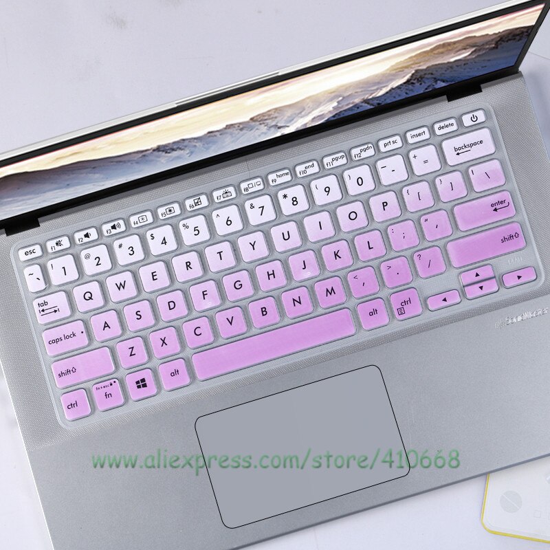 Silicone Laptop Keyboard Cover Skin Protector For ASUS VIVOBOOK X415 X415EP X415EA X415JA X415MA X415E 14 R415UA R415JA R424FA: Gradient Purple