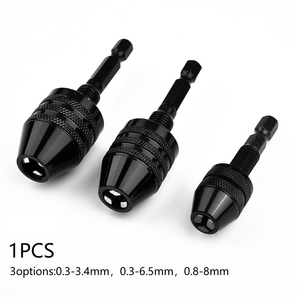 Mini mandrin de perceuse sans clé 0.3-8mm auto-serrant mèches de perceuse électrique outils de fixation de la pince 1/4 &quot;tige hexagonale convertisseur à changement rapide