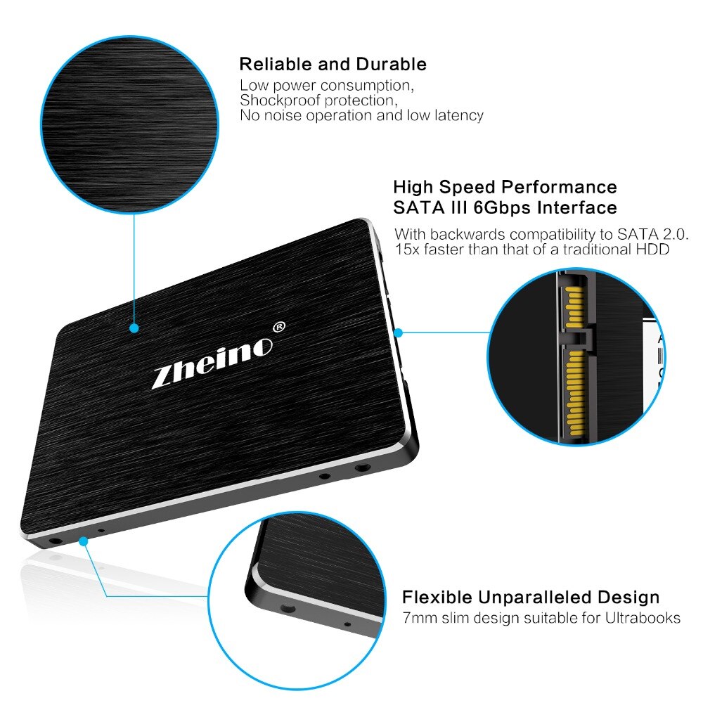 Zhieno MLC SSD 64GB 120GB 240GB 128GB 256GB SATA3 Solid State Drive SATA3 ssd MLC For Laptop Desktop PC