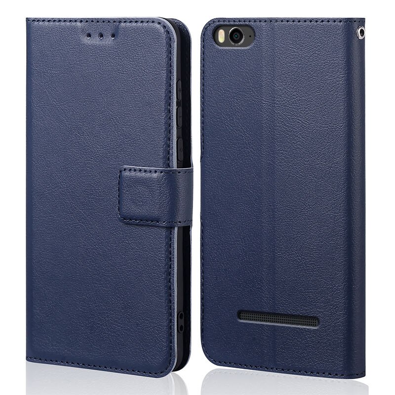 Coque For Xiaomi Mi4c Case Cover Capa for Xiaomi Mi4i flip Case Cover Fundas For Xiaomi Mi 4i Mi 4c Case Silicone leather phone: For Xiaomi Mi 4i / Navy