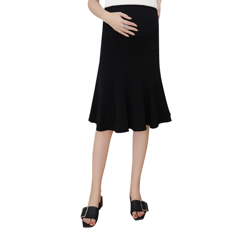 Barsel kjole tøj nederdel forår sommer ydre slid til graviditet gravid abdominal støtte knælange nederdele