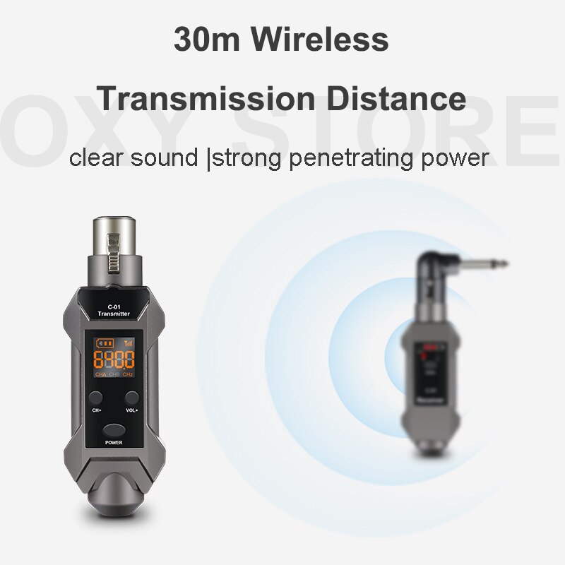 Originele Draagbare Microfoon Draadloos Systeem Voor Dynamische Microfoon, Bedrade Naar Draadloze Microfoon Converter, 30M Afstand