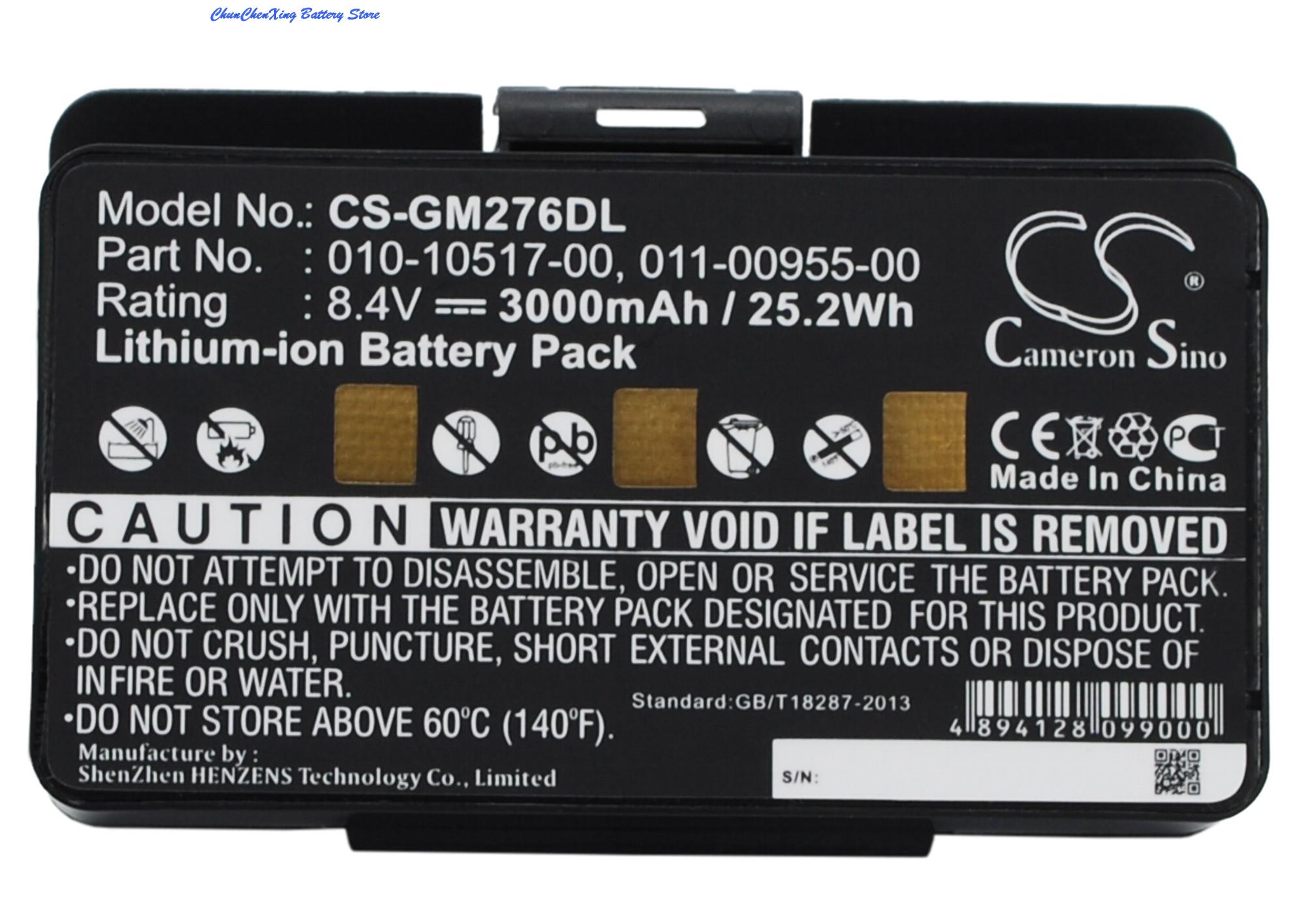 Batería de 2200mAh/2600mAh/3000mAh para Garmin GPSMAP 276, GPSMAP 276c, GPSMAP 296, 376C GPSMAP, 378, 478, 495, EGM478: 3000mAh