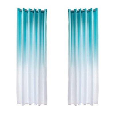 Living Room Privacy Curtains Simple Decorative Gradient Curtains Half Sun Shade Curtains: L