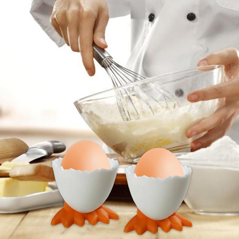 Niedlicher Eierbecherhalter, Eieröffner, Trenner, gekochter Ständer, Hühnerfüße, Eierablage, lustiges Besteck, Küchenutensilien, Gadgets für Heimdekoration