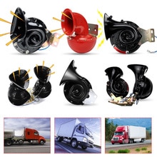 12V 200DB 300DB 350DB Auto Twin Dual Tone Compact Air Horns Kit Car Truck Lorry SUV RV Train Caravan Boat Twin Tone Super Loud