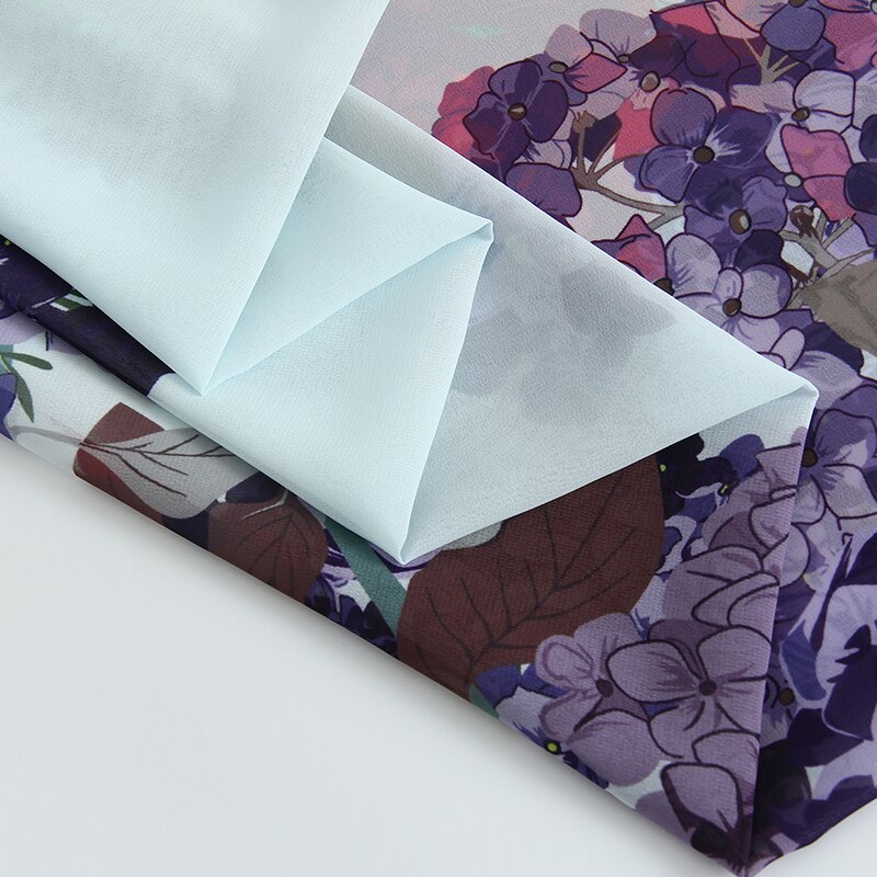 Tela de gasa de poliéster fina medidor de tela material Camisa estampada costura de vestidos diy camiseta hecha a mano bufanda tela express