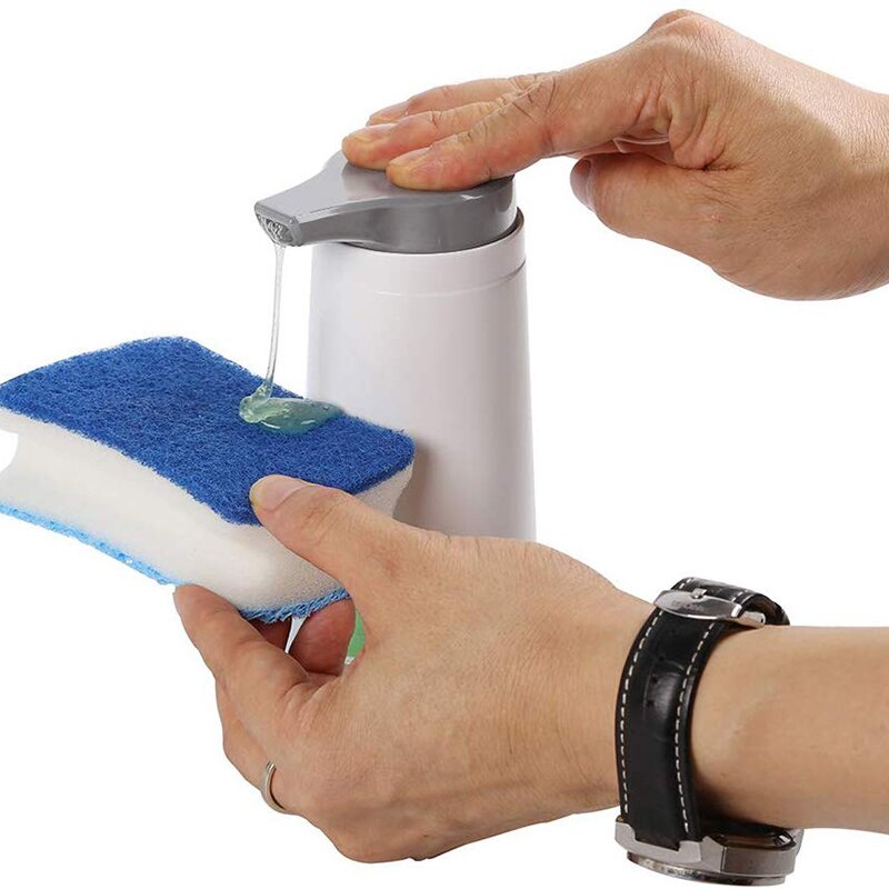 Plastic Dish Soap Dispenser, Hand Soap Dispenser, Versatile 10.5Oz Refillable Pump Bottles, Great for Dispensing Homemade Lotion