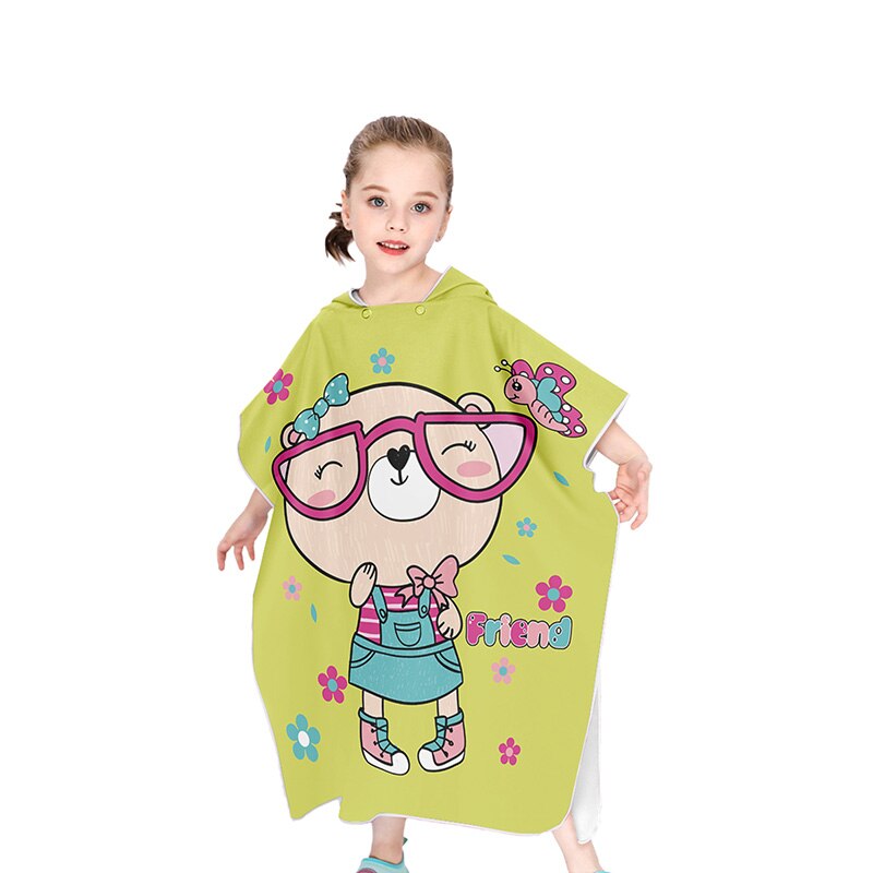 Eenhoorn Childrens Hooded Strandlaken Cartoon Meisjes Seaside Veranderende Gewaad Handdoek Dieren Jongens Meisjes Strand Mantel: 03A
