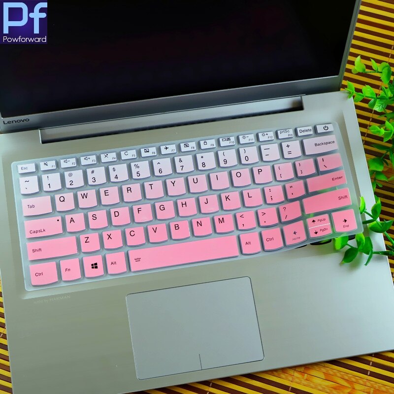 Laptop Keyboard Cover Skin Protector for Lenovo Ideapad S340 14" - Ultra-thin Silicone, Waterproof, Dustproof: Fade Pink