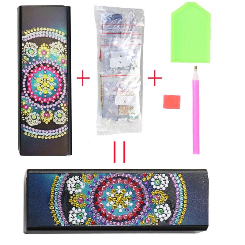 5d diy diamantmaleri briller oppbevaringsboks reise lær solbriller saken spesiell formet diamant oppbevaringsboks: 01