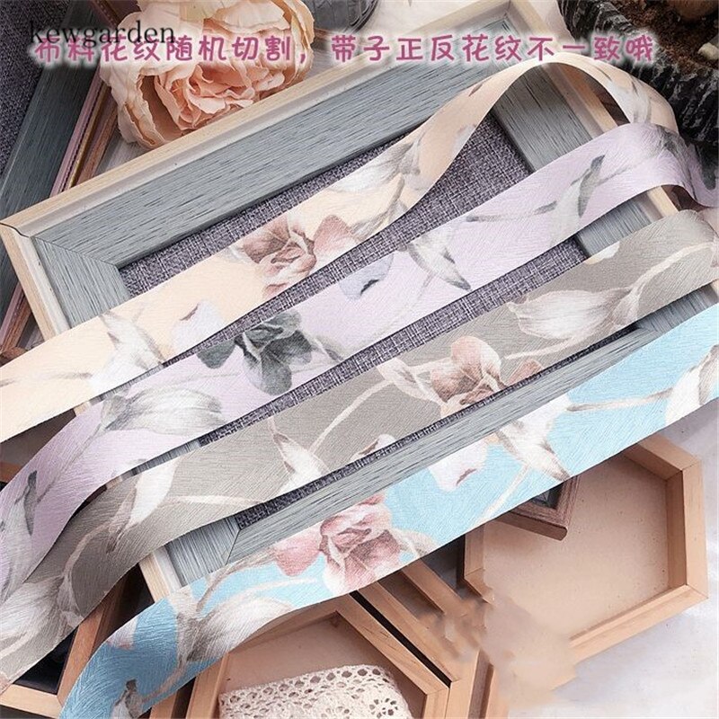 Kewgarden 30mm 3cm bedrukte bloemen satijnen linten handgemaakte tape diy strik haaraccessoires band 10 meter